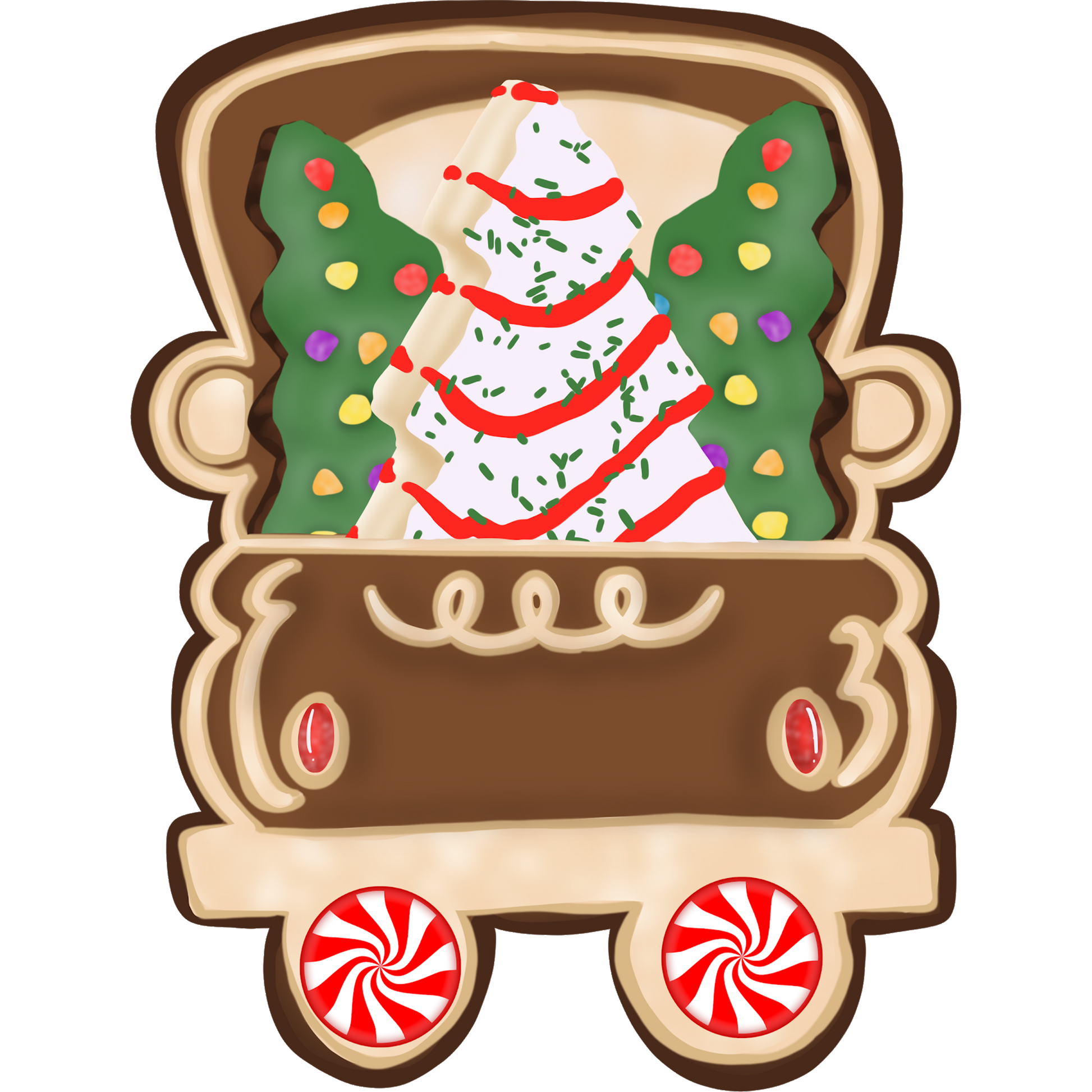 Festive Holiday Cookie Truck with Peppermint Wheels Decor