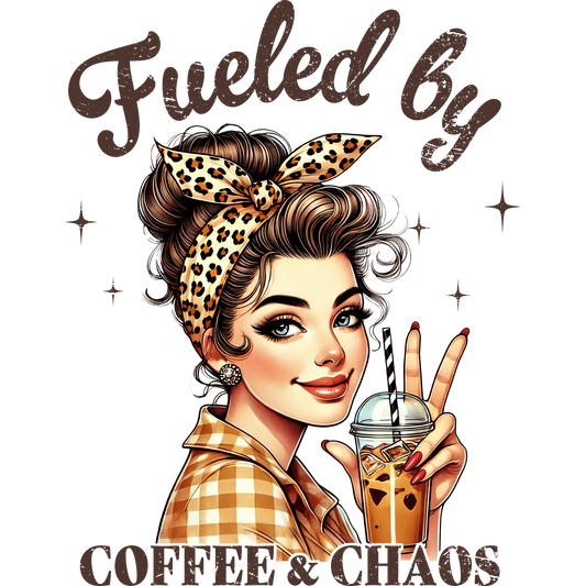 Fueled by Coffee and Chaos Graphic Art Print