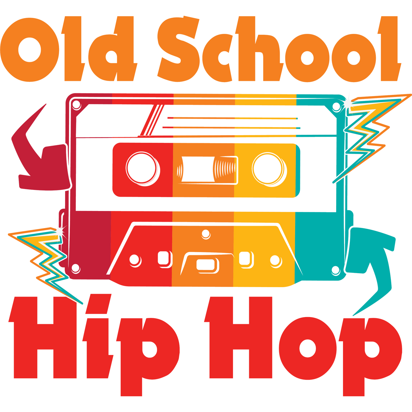 Retro Old School Hip Hop Cassette Tape Design