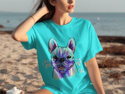 Colorful French Bulldog Artwork T-Shirt