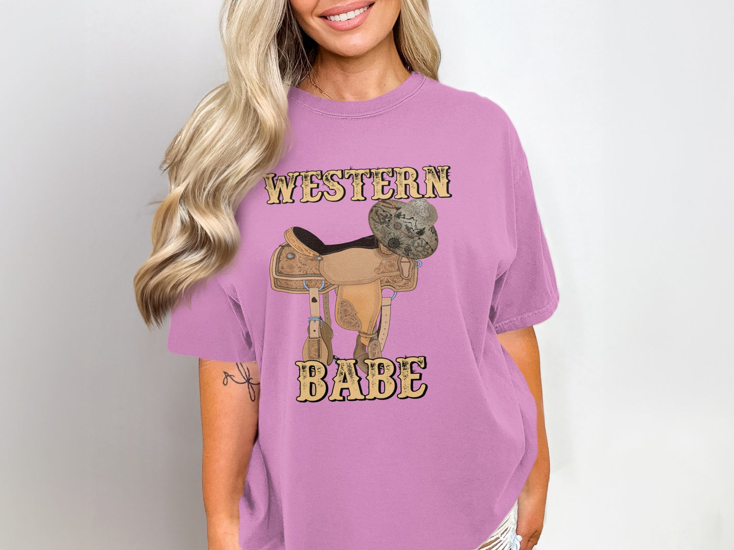 Western Babe Graphic T-Shirt Trendy Fashion Apparel