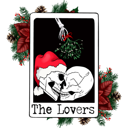 Romantic Skull Couple Holiday Decor Art