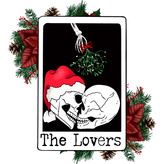 Romantic Skull Couple Holiday Decor Art
