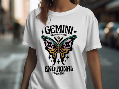 Gemini Social Butterfly Emotional Tornado T-Shirt