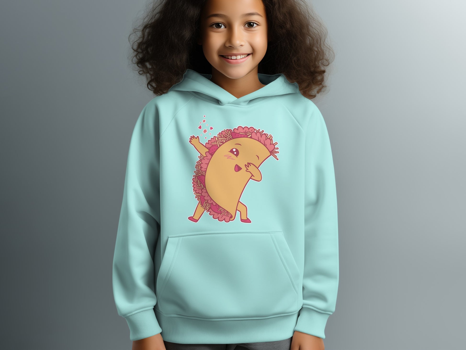 Cute Taco Character Kids Hoodie for Fun Outfits