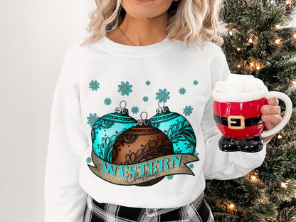 Western Christmas Ornament Sweater product