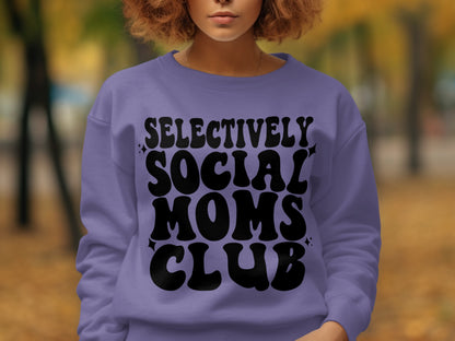 Selectively Social Moms Club Graphic Sweatshirt