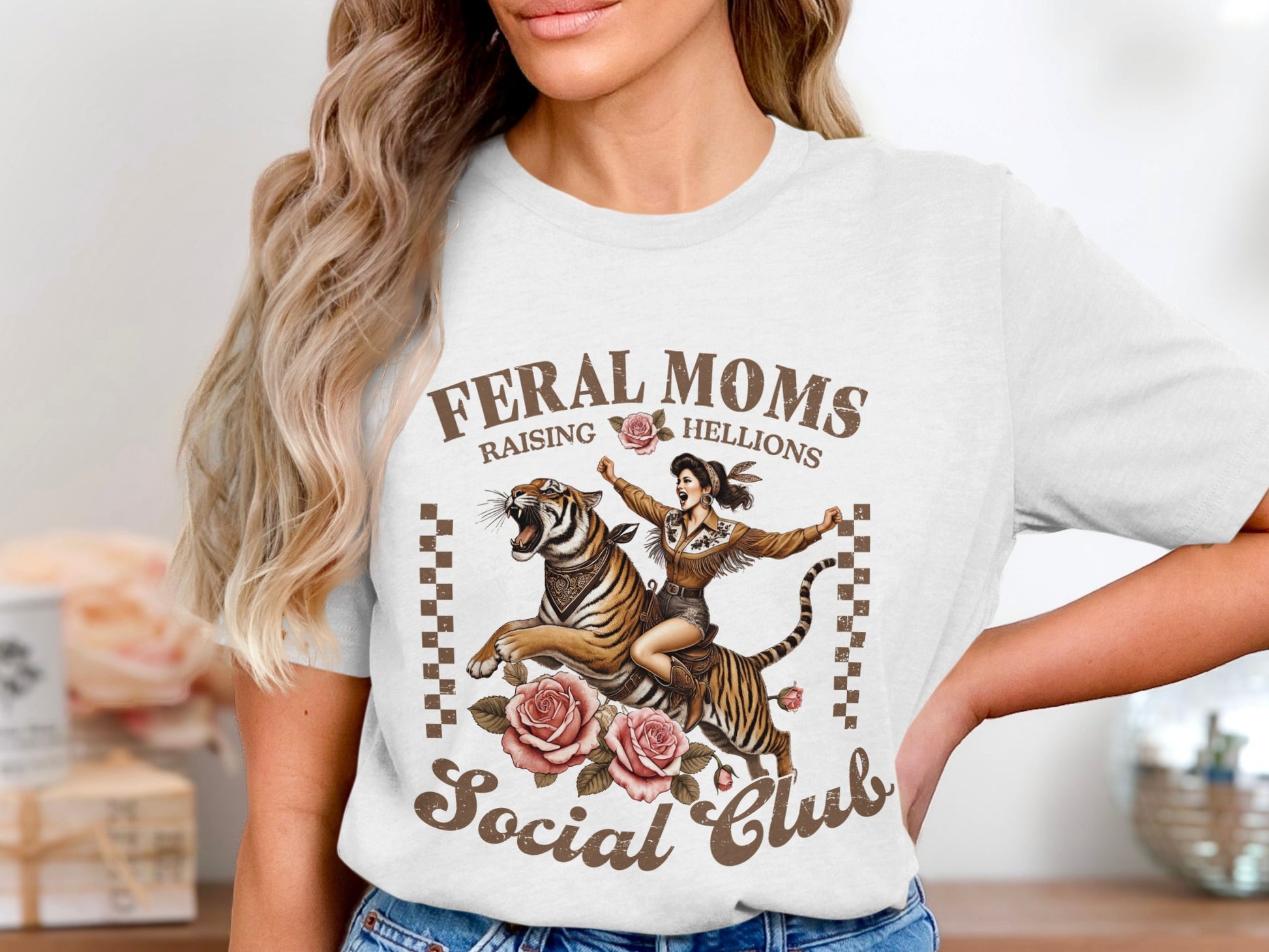 Feral Moms Raising Hellions Social Club T-Shirt