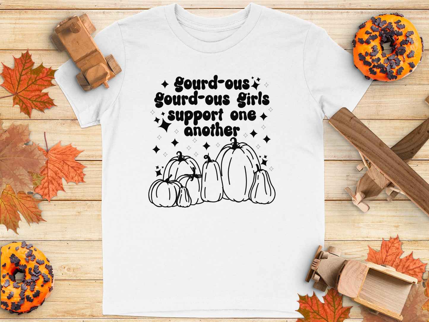 Gourd-ous Girls T-Shirt, Support One Another Tee, Fall T-Shirt, Pumpkin Shirt, Autumn Shirt, Women Empowerment, Sisterhood T-Shirt