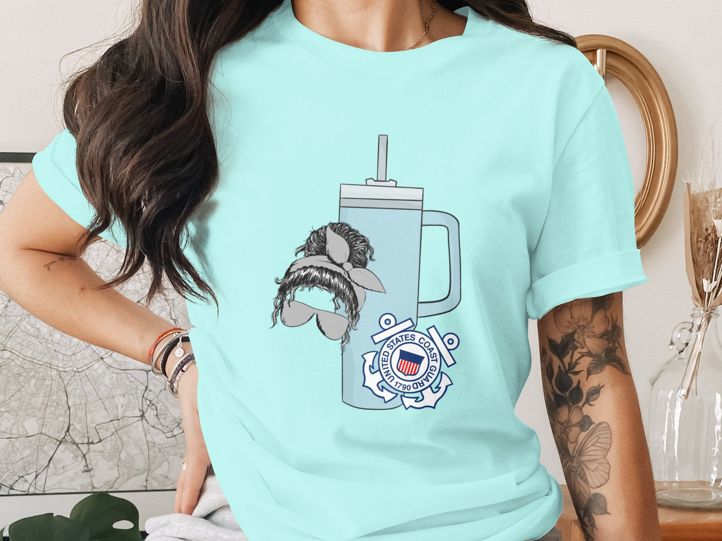Fun Coffee Cup and Donuts Graphic Tee Product
