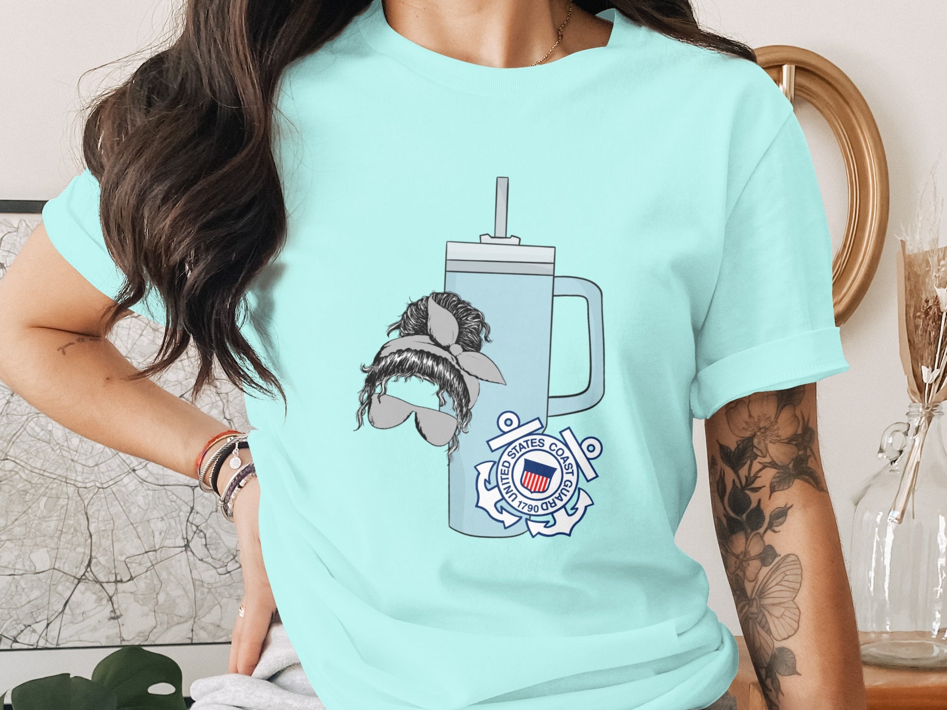 Fun Coffee Cup and Donuts Graphic Tee Product