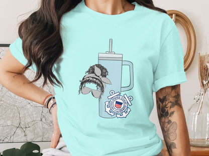 Fun Coffee Cup and Donuts Graphic Tee Product