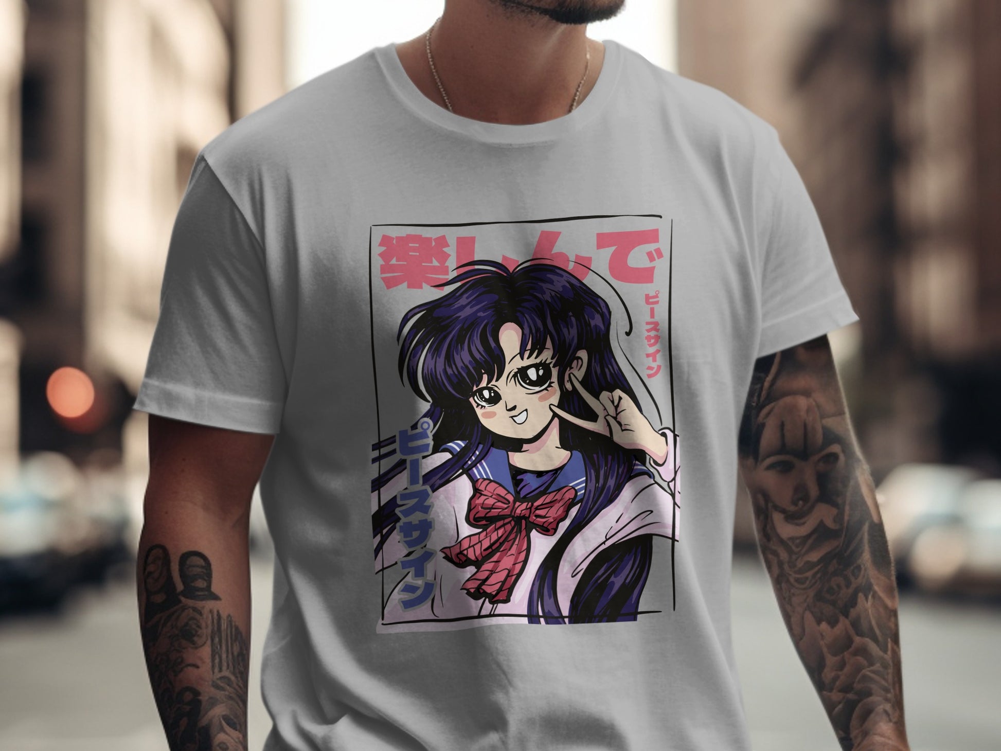 Fun Anime Graphic T-Shirt With Retro Style Design