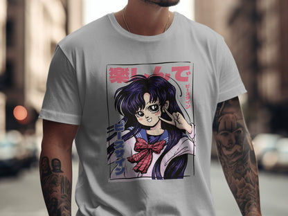 Fun Anime Graphic T-Shirt With Retro Style Design