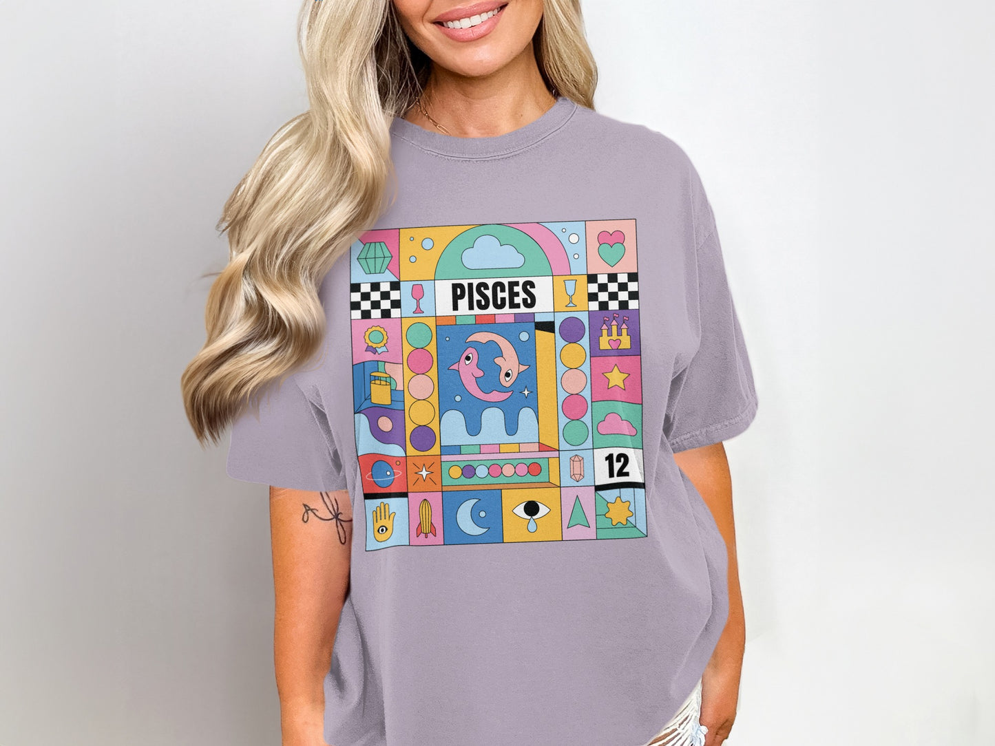 Fun Pisces Astrological Graphic Tee Shirt