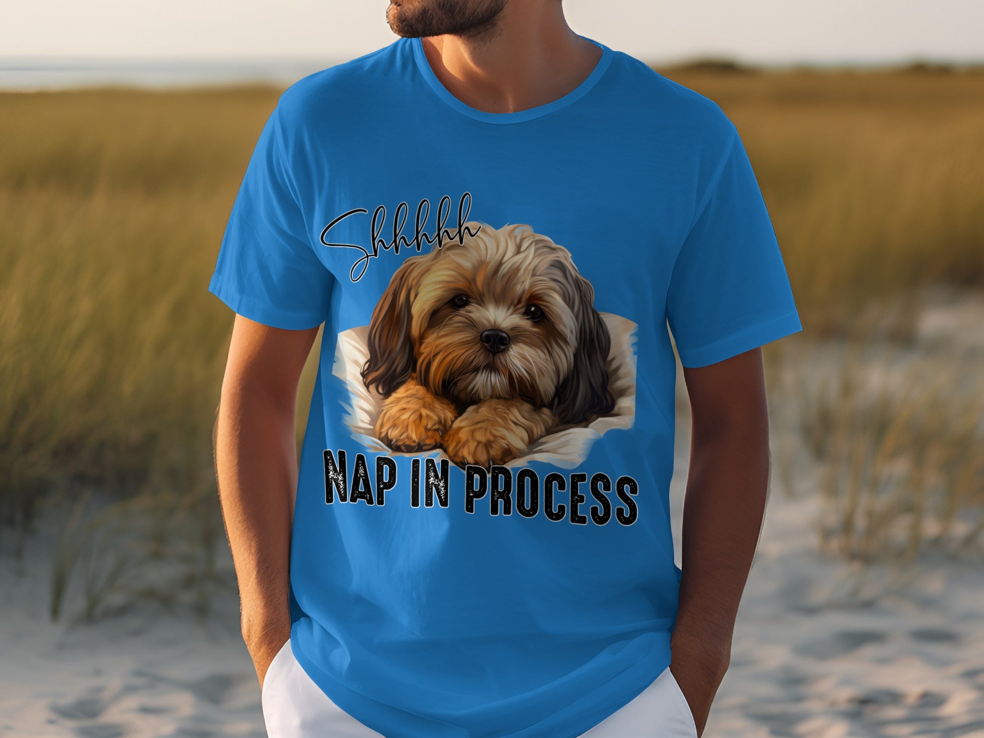 Shhh Nap in Process Dog Themed Shirt
