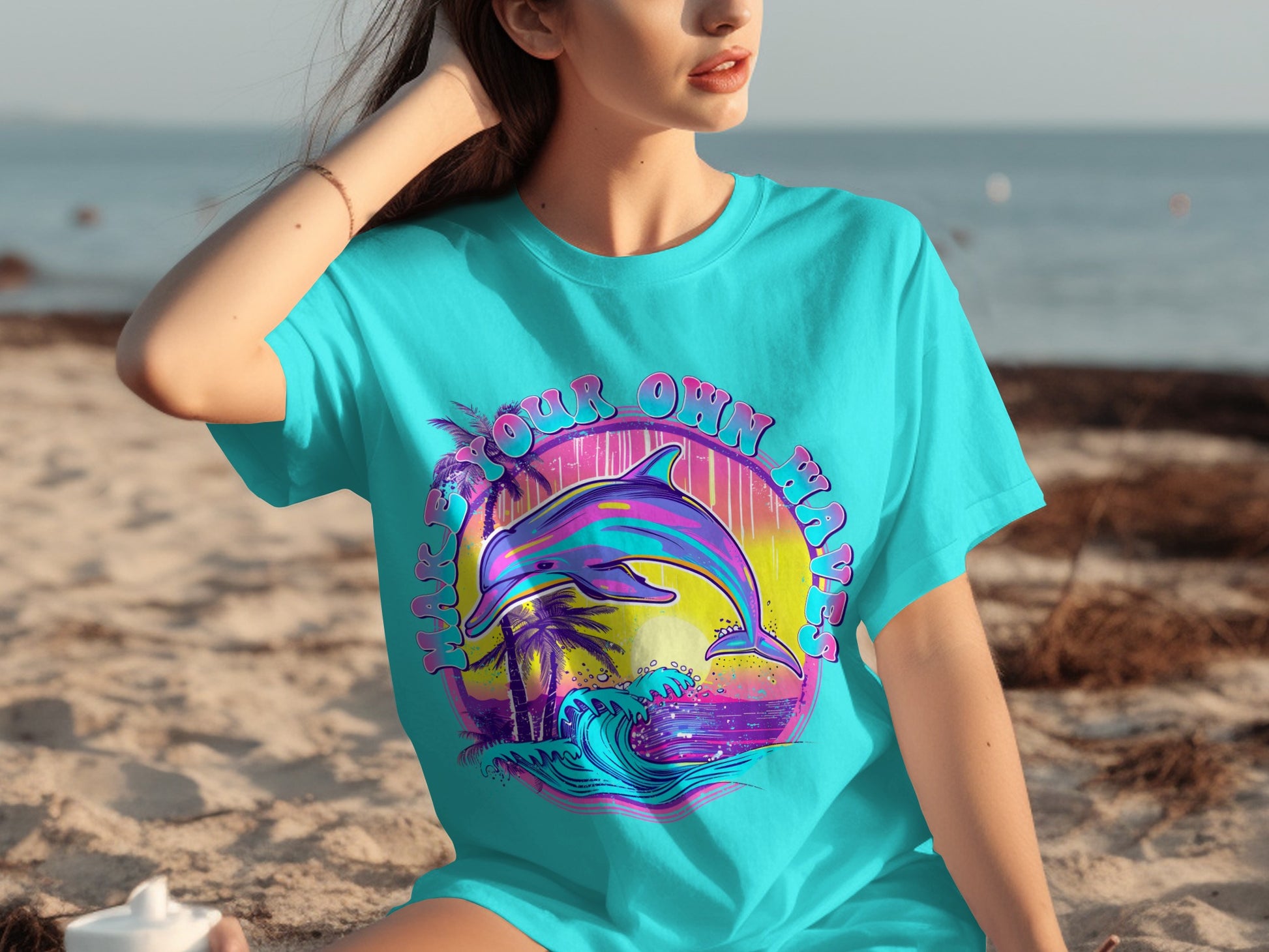 Make Your Own Waves Colorful Retro Shirt Product