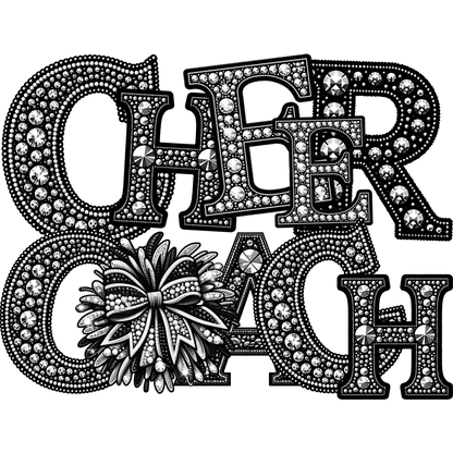Cheer Coach Rhinestone Applique for Clothing