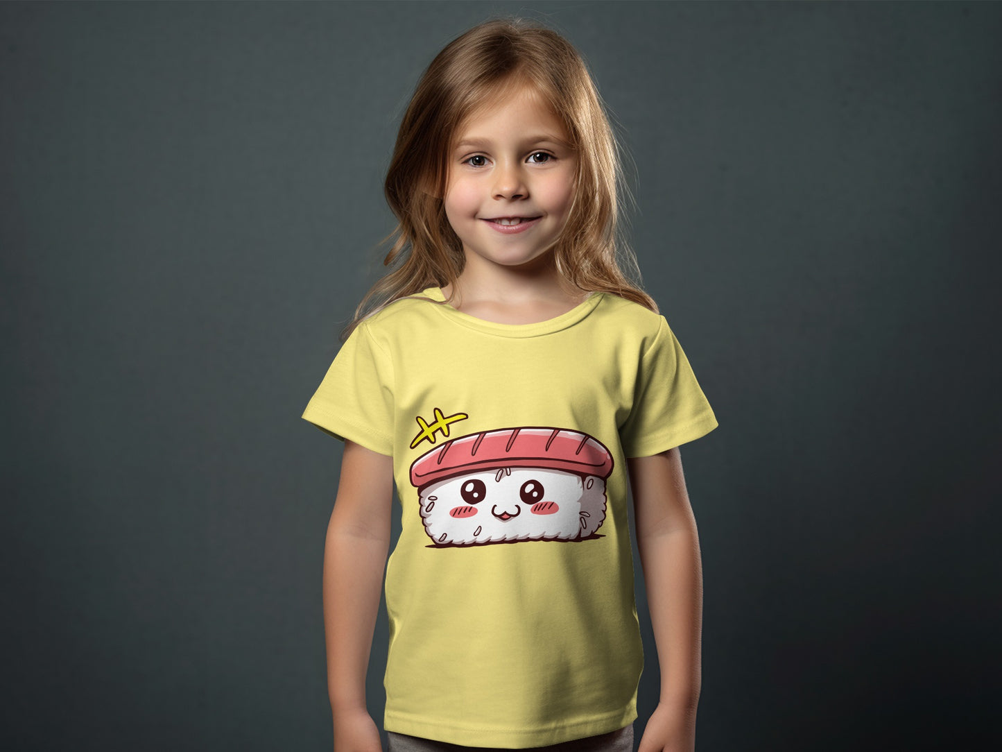 Adorable Sushi Cat Design Kids T-Shirt Product