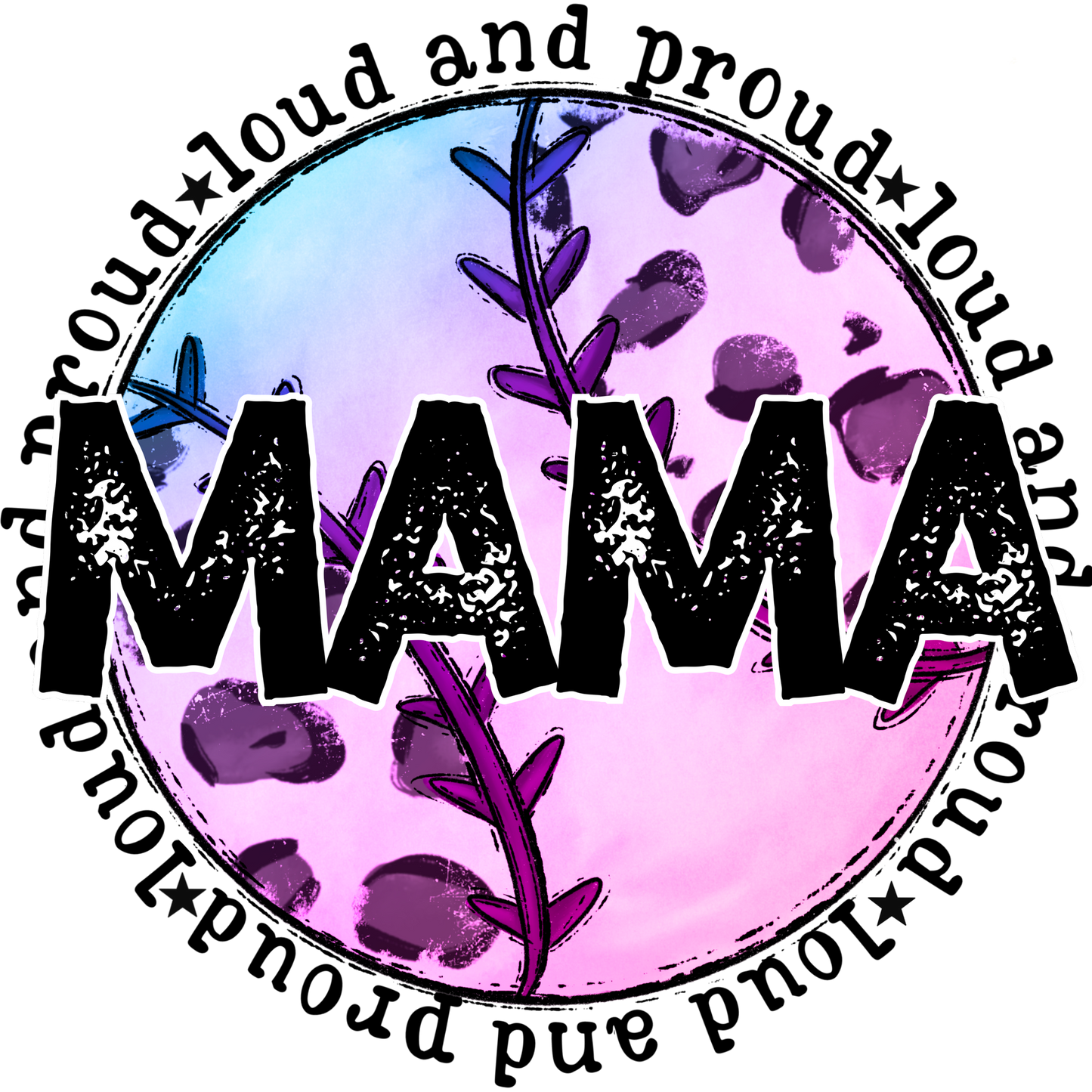 Loud and Proud Mama T-Shirt, Baseball Design, Mama Shirt, Mother's Day Gift, Gift for Mom, Sports Mom Tee, Funny Mom Shirt