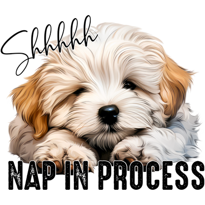 Shhh Cute Puppy Nap In Process Graphic Poster