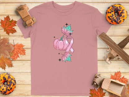 Breast Cancer Awareness Pumpkin Fall T-shirt