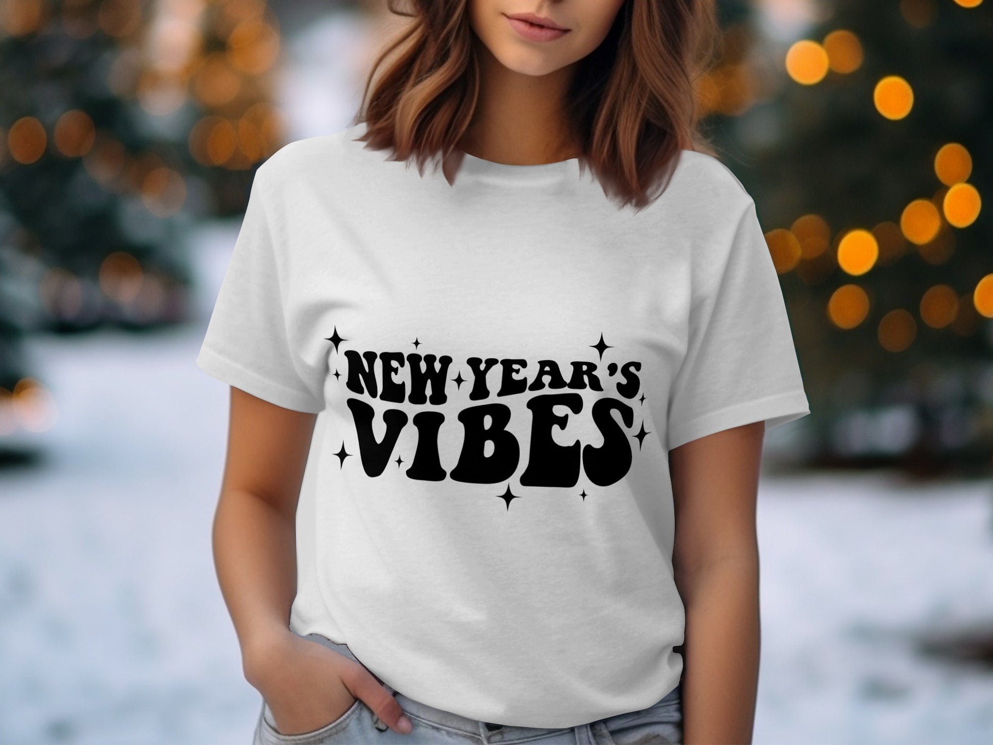 New Year's Vibes Graphic T-Shirt Festive Product