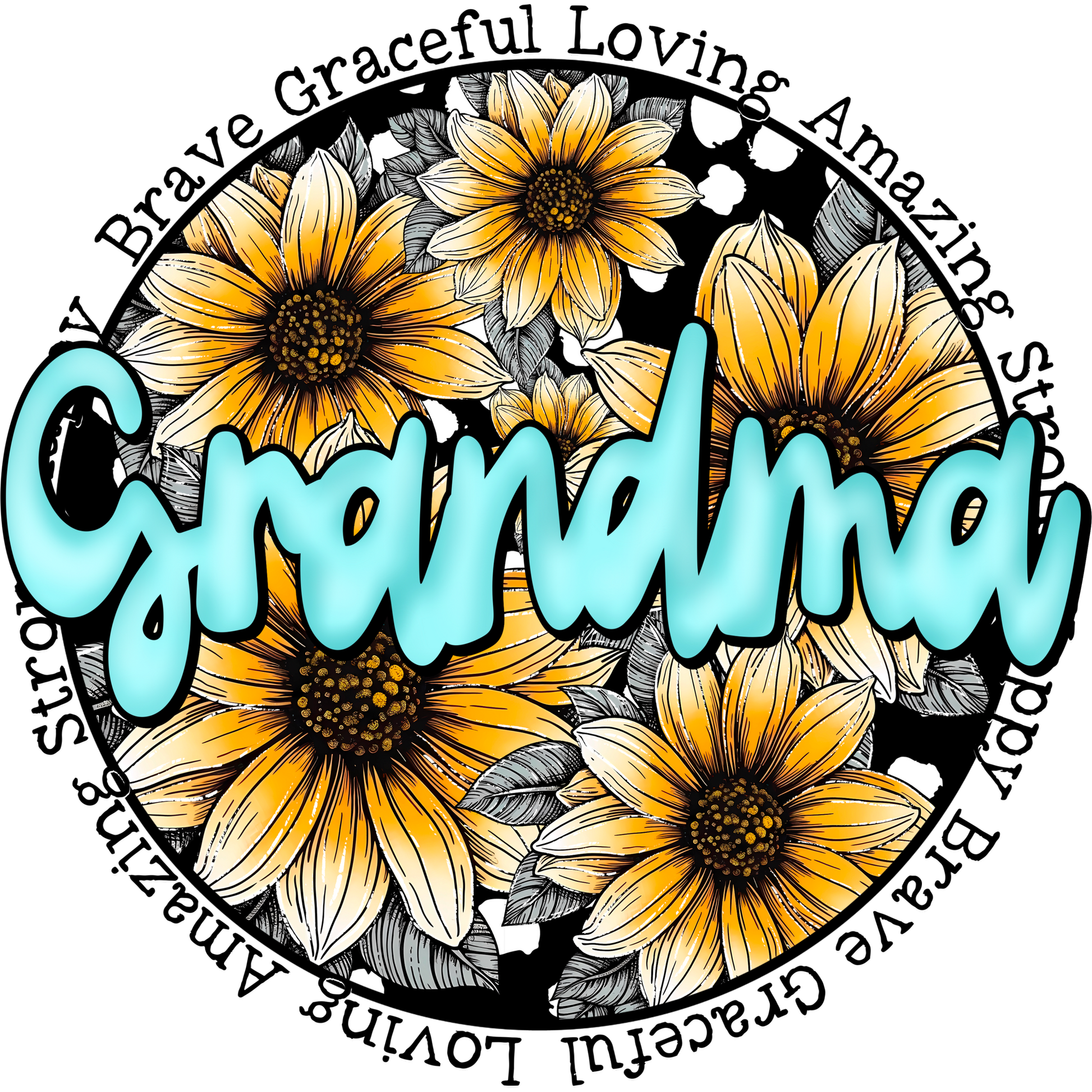 Grandma Brave Graceful Loving Amazing Happy Product