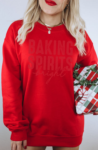 Baking Spirits Bright Red Holiday Sweatshirt
