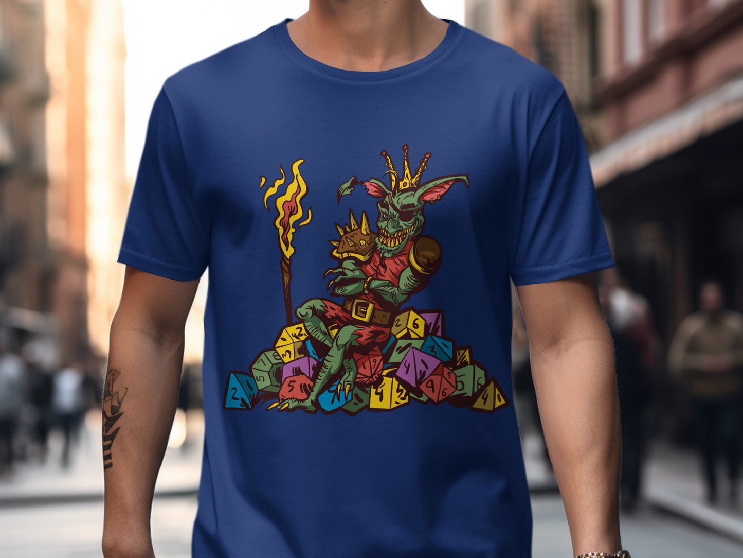 King Goblin On Dice Throne Fantasy T-Shirt