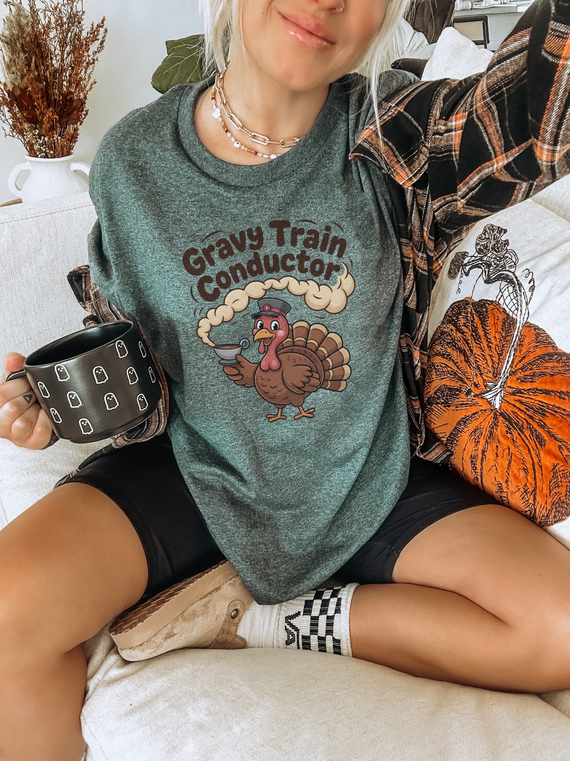 Gravy Train Conductor Thanksgiving Apparel Graphic