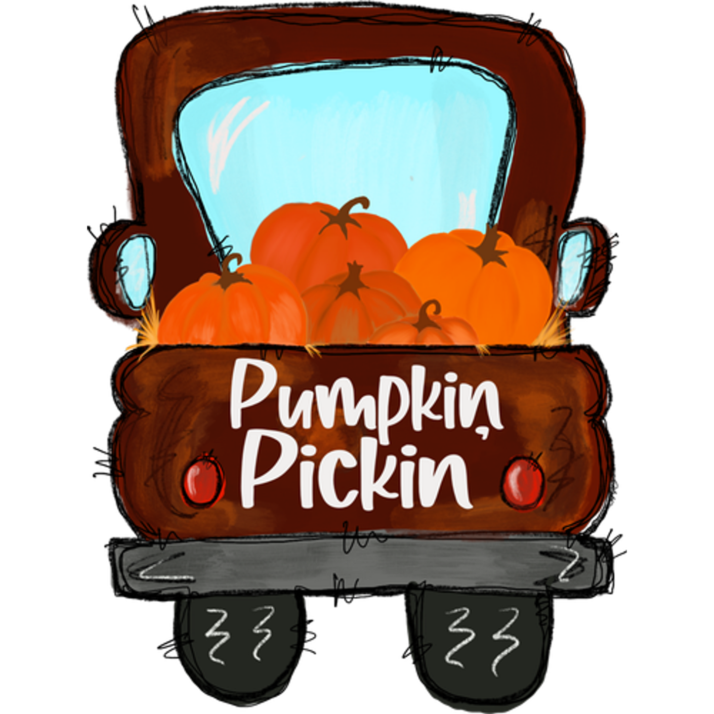 Pumpkin Pickin Harvest Season Graphic Truck Art
