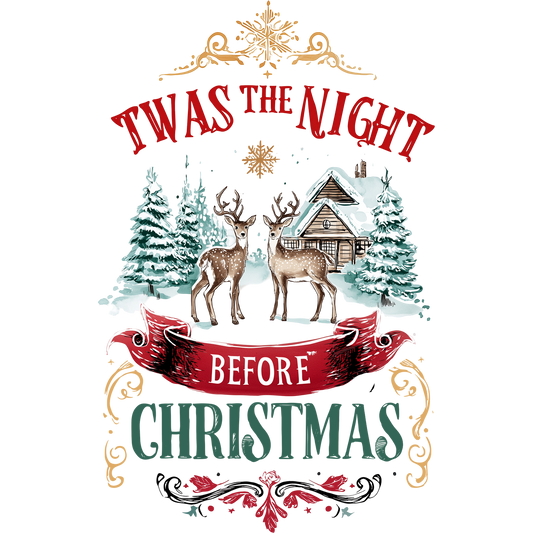 Twas The Night Before Christmas Winter Scene Decor