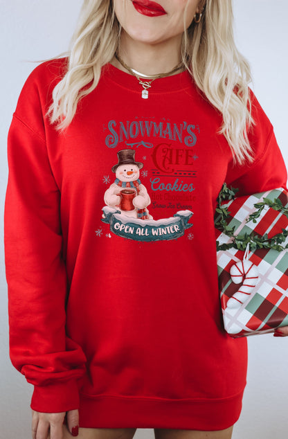 Snowman's Life Cookies Hot Chocolate Graphic Sweatshirt