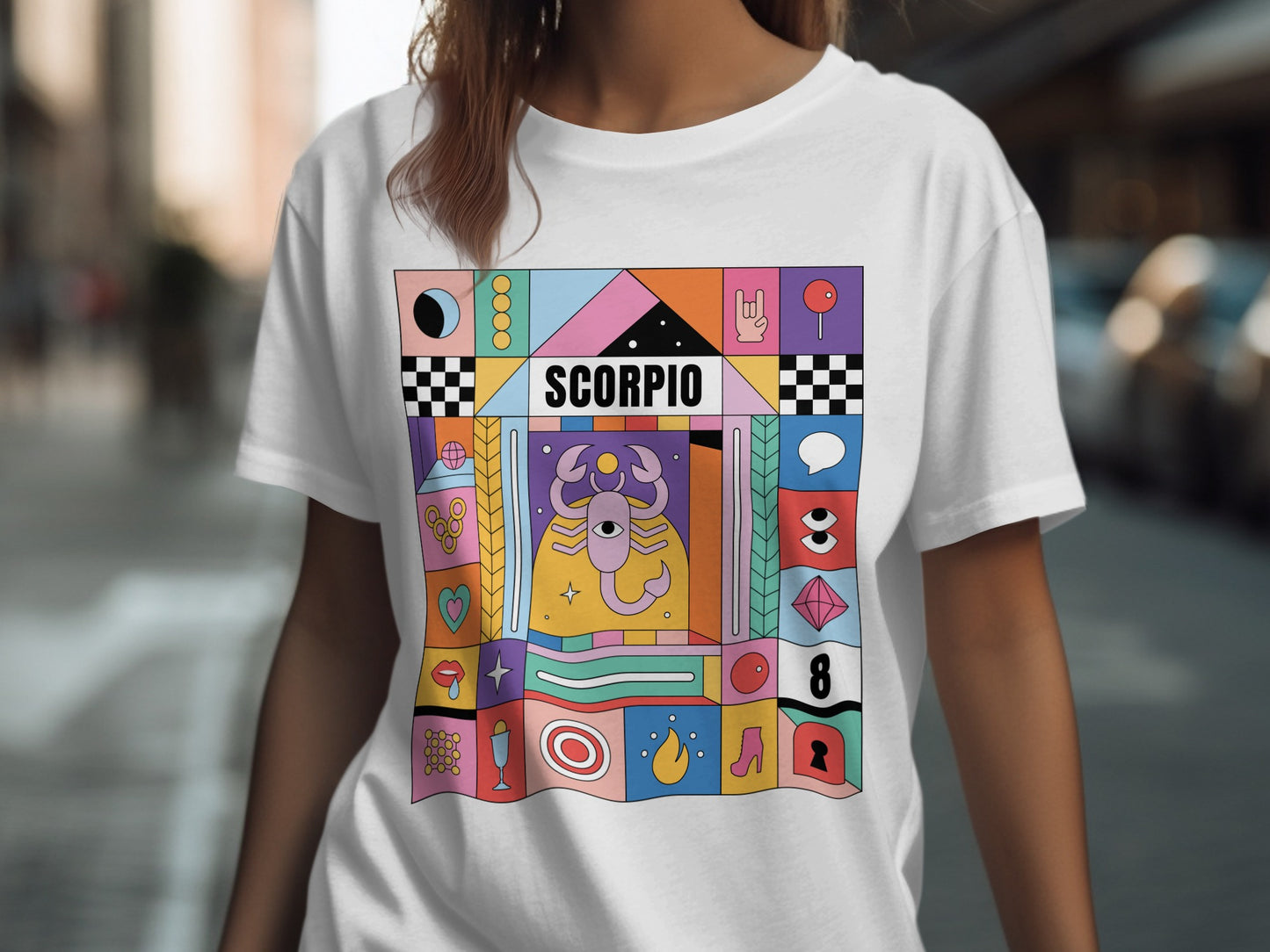 Colorful Scorpio Horoscope Design Fashionable Shirt