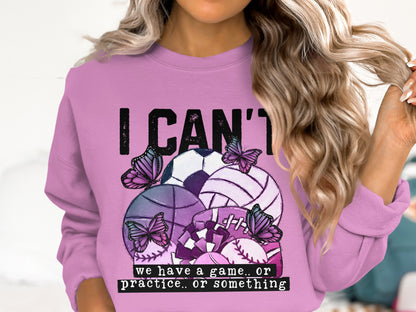 I Can't we have a Game or Practice or Something Sweatshirt
