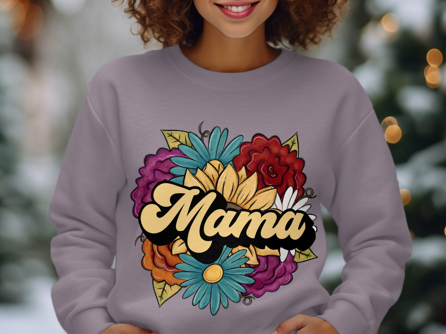 Mama Floral Graphic Sweatshirt for Stylish Comfort