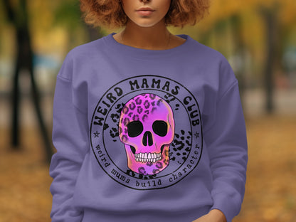 Weird Mamas Club Skull Graphic Sweatshirt