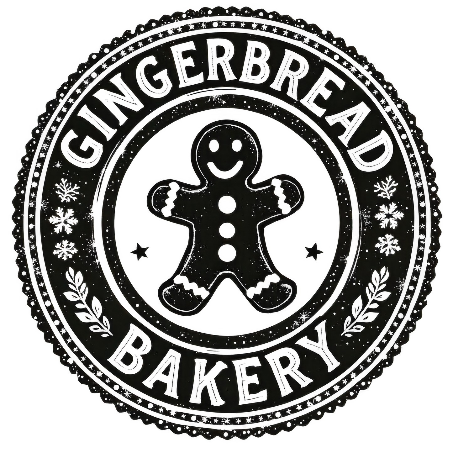 Gingerbread Bakery Distressed Round Sign Christmas Decor