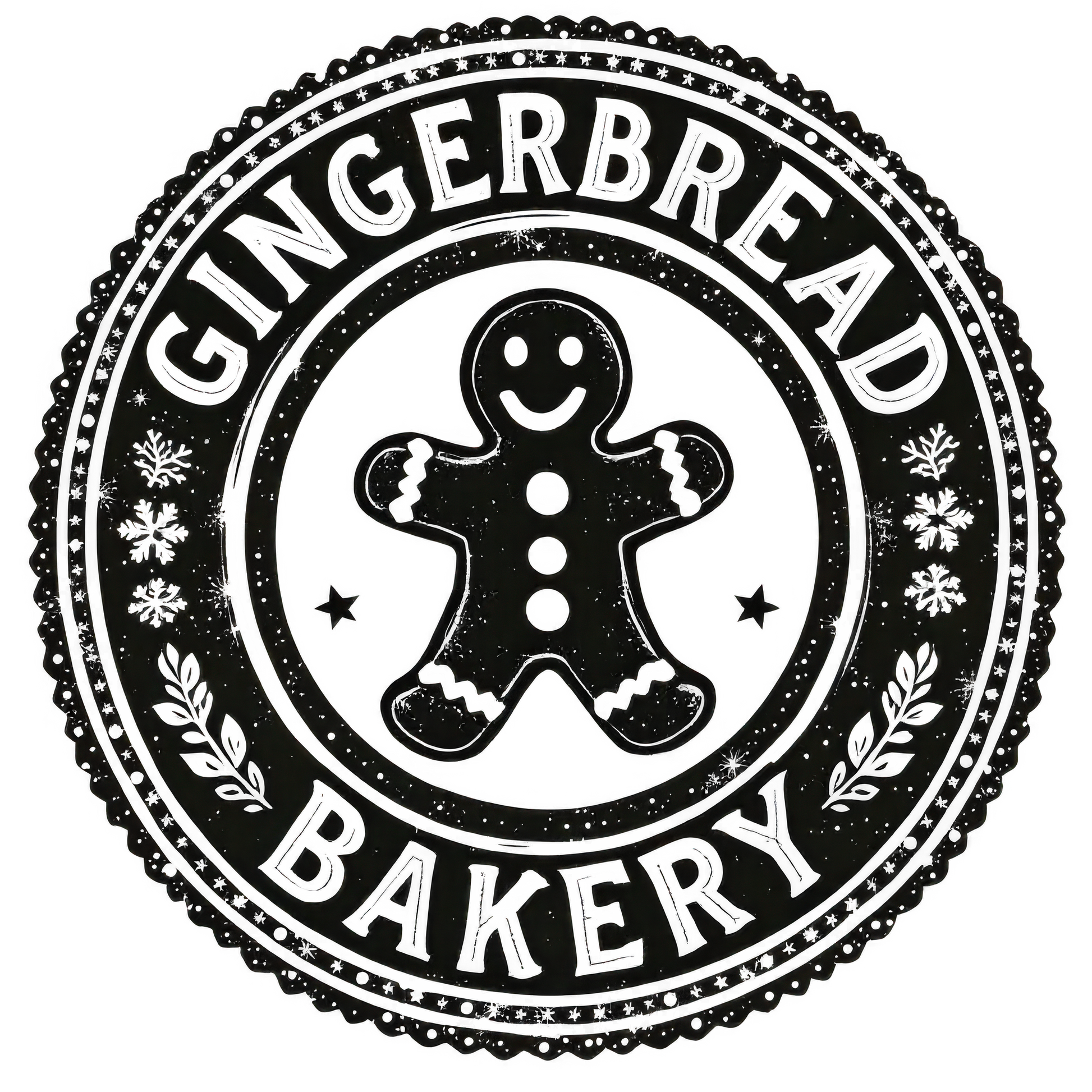 Gingerbread Bakery Distressed Round Sign Christmas Decor