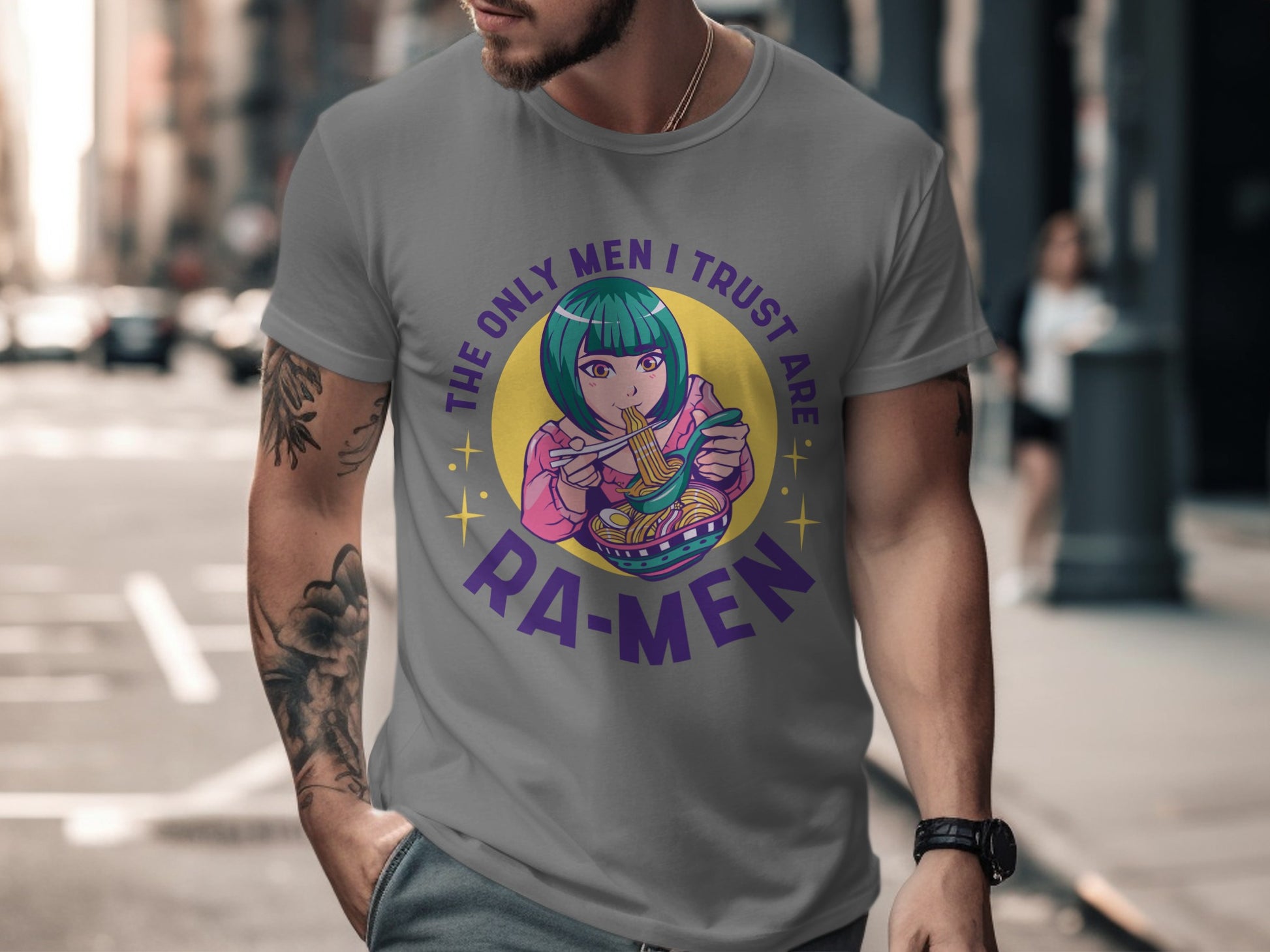 The Only Men I Trust Are Ramen Graphic T-Shirt