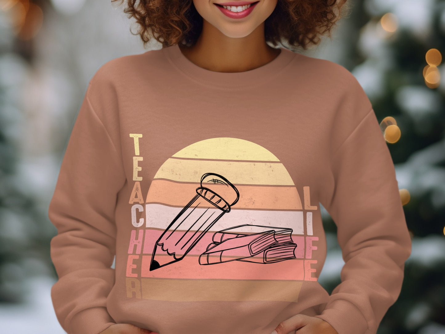 Teacher Life in Retro Style Design Sweatshirt Product