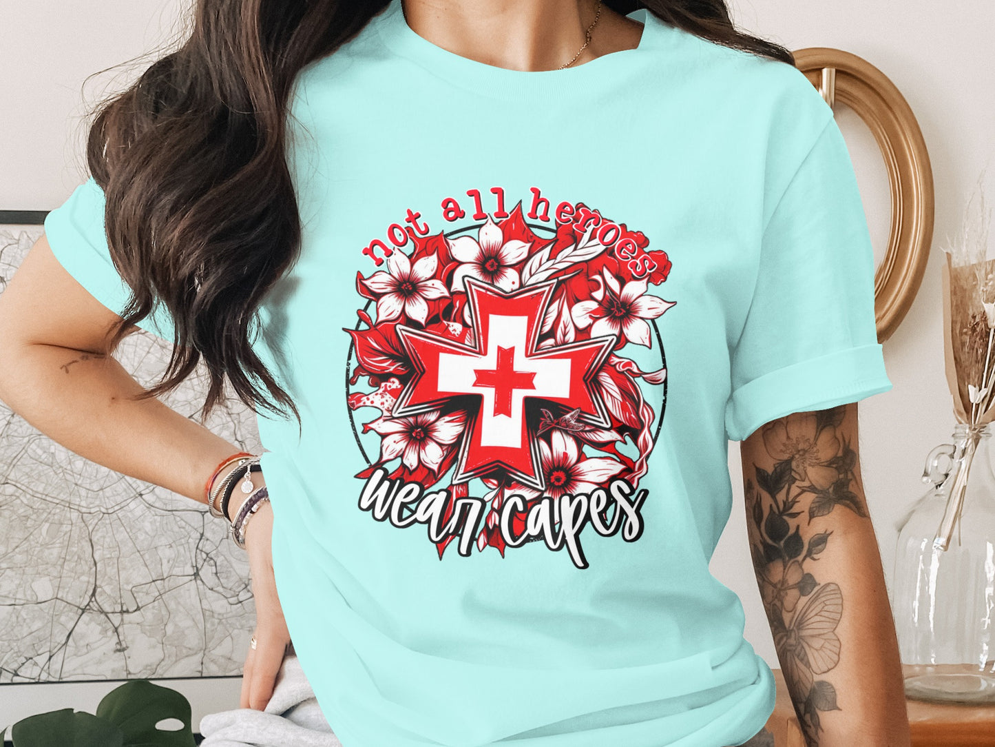 Not All Heroes Wear Capes Graphic Tee product