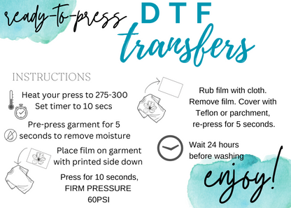 Ready to Press DTF Transfers Heat Transfer Press