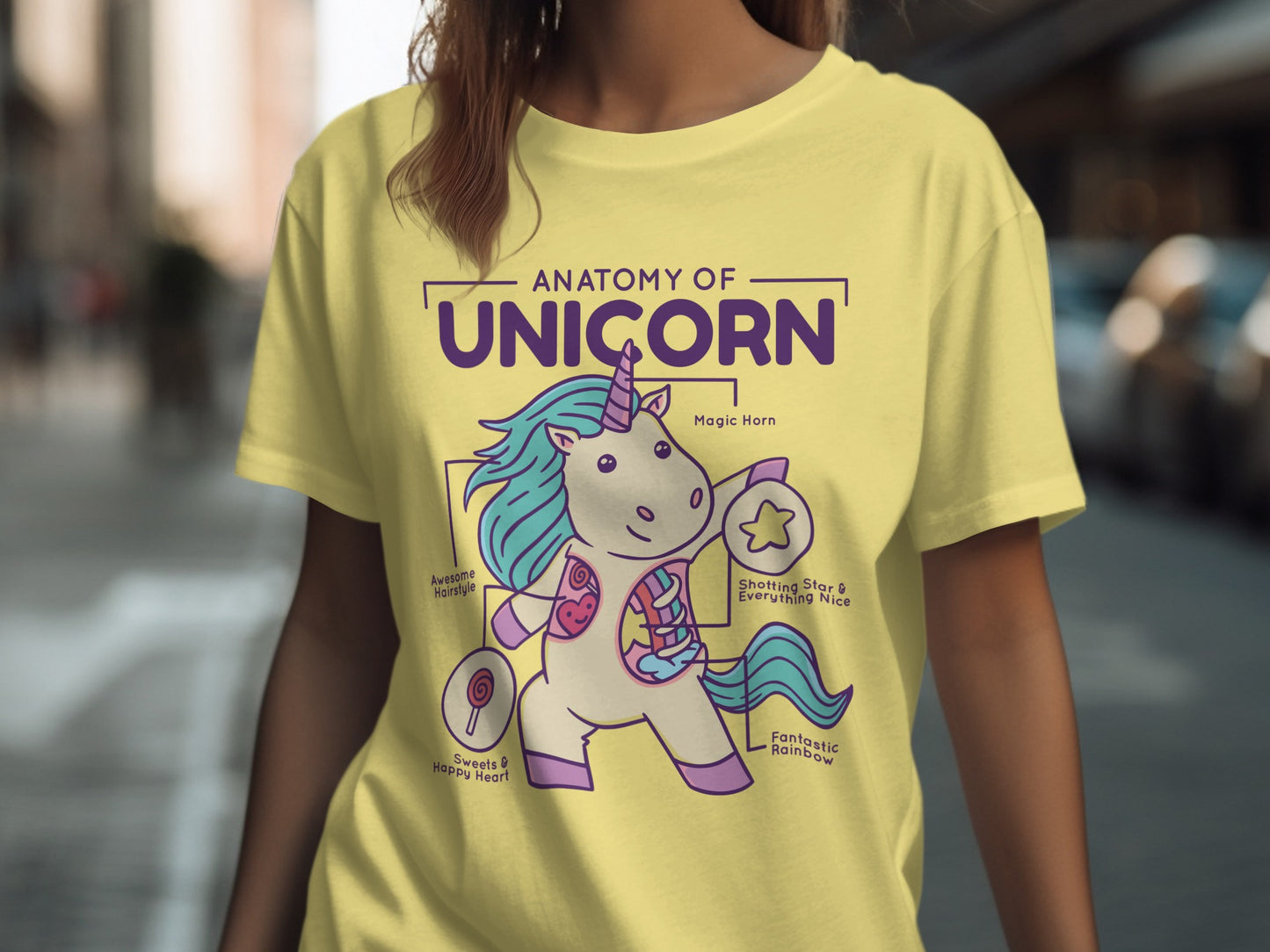 Anatomy of Unicorn Fantasy Fun T-shirt Fashion Item