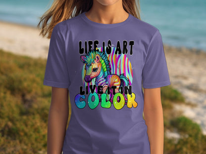 Life Is Art Live It In Color T-Shirt