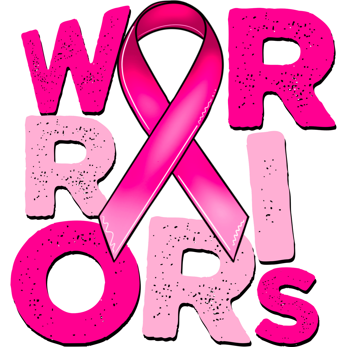 Pink Ribbon Warriors Breast Cancer Awareness Design