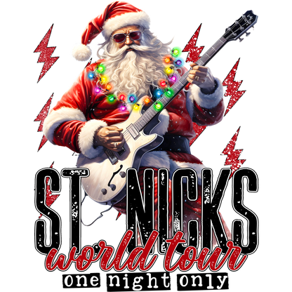 Santa Claus Guitarist St Nicks World Tour Design