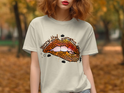 Bring That Pumpkin Spice Vibe Leopard Lips Shirt