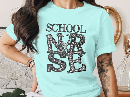 Stylish School Nurse Graphic T-Shirt for Everyday Wear